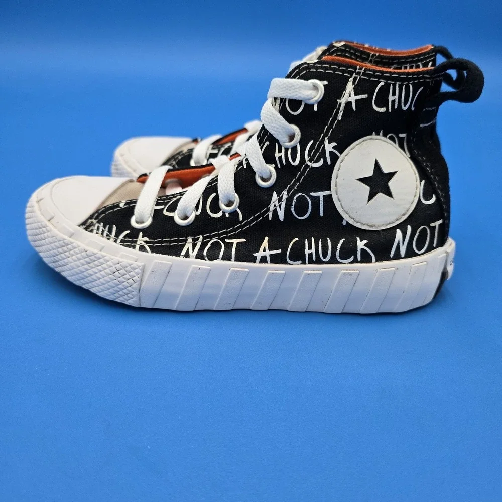 Converse Child Shoes‎ Not A Chuck All Star 373169C Black/White/Orange Sz 11